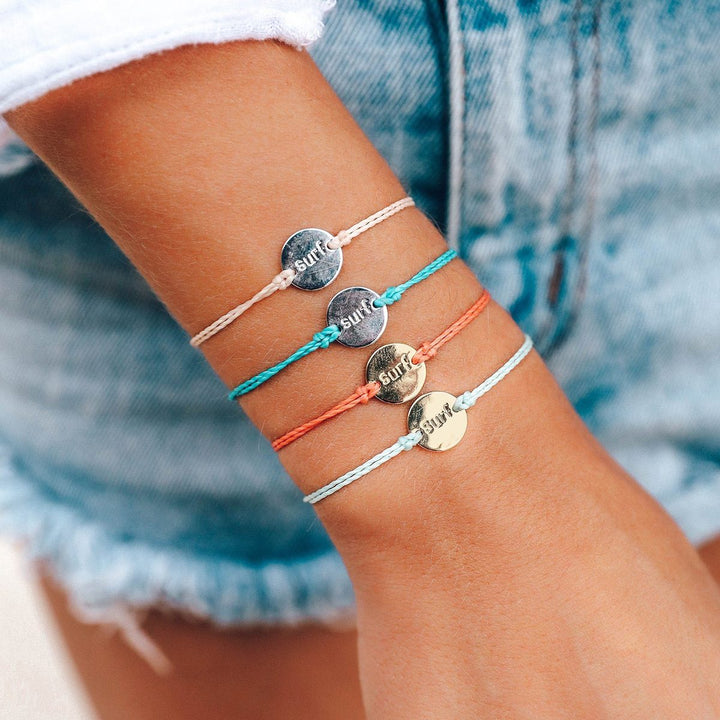 Pura Vida Wave/Surf Coin Charm Bracelet