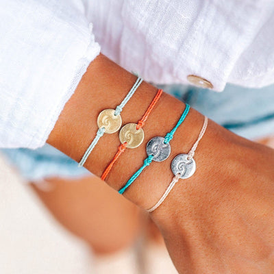 Pura Vida Wave/Surf Coin Charm Bracelet