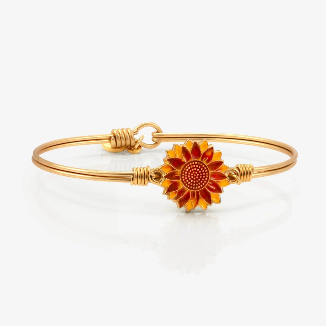 Autumn Sunflower Bangle Bracelet