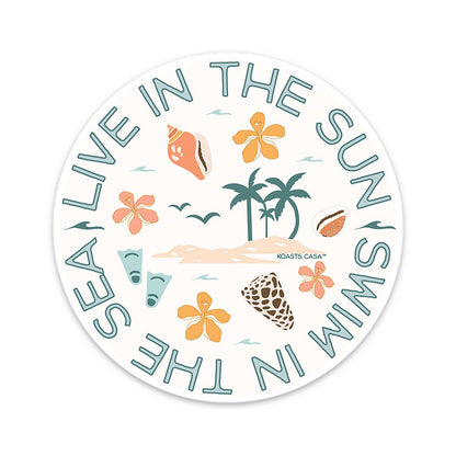 3.5" Live In The Sun Sticker