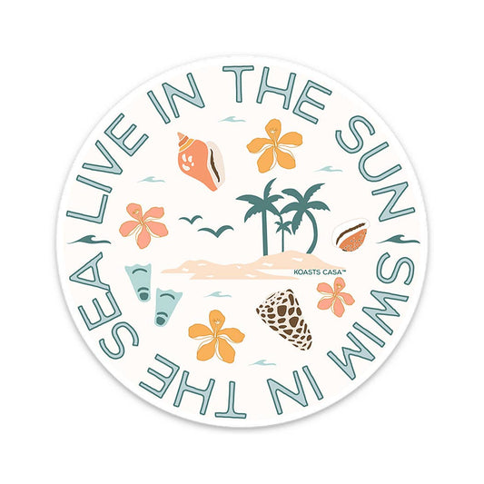 3.5" Live In The Sun Sticker
