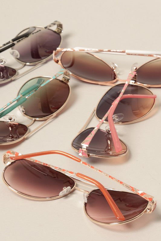 Women's Art Deco Aviator Sunglasses