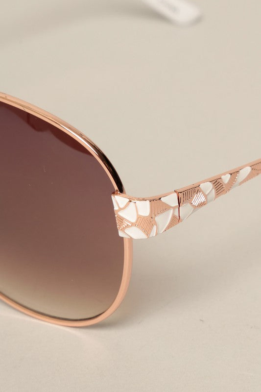 Women's Art Deco Aviator Sunglasses