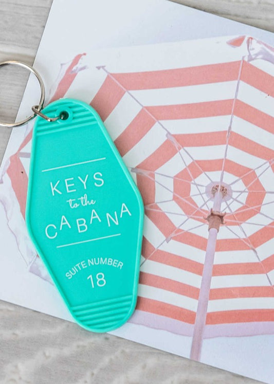 Keys To The Cabana Vintage Keychain