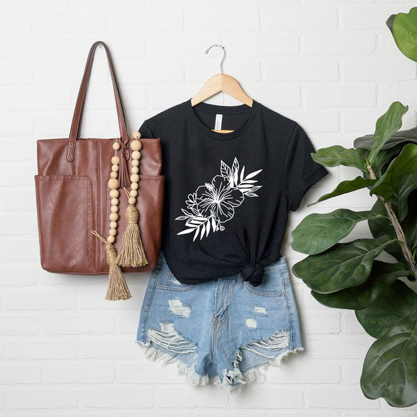 Hibiscus Spray Short Sleeve Graphic Tee