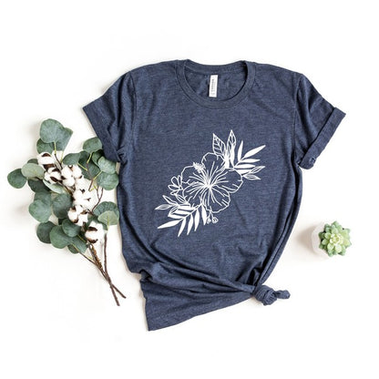 Hibiscus Spray Short Sleeve Graphic Tee