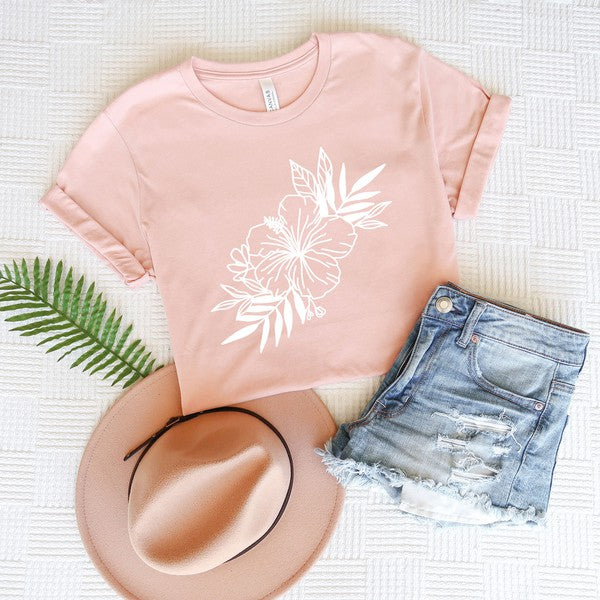 Hibiscus Spray Short Sleeve Graphic Tee