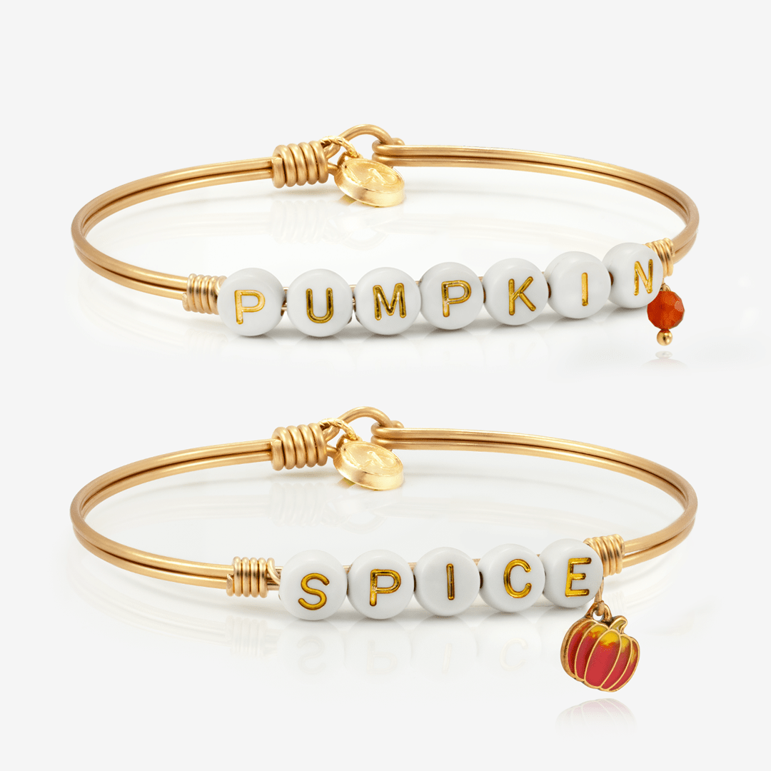 Pumpkin Spice Bangle Bracelet Set