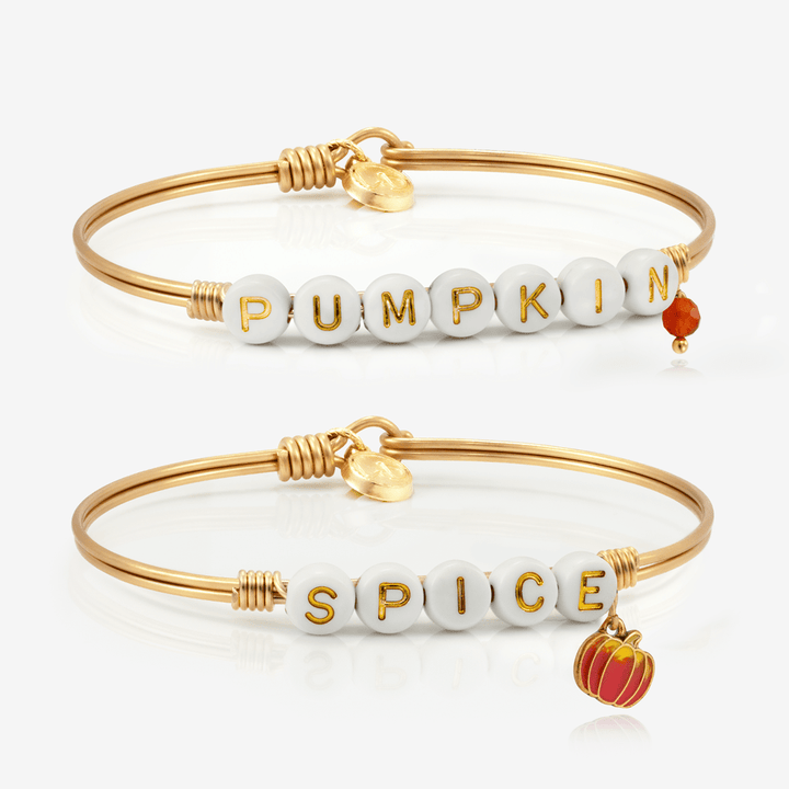 Pumpkin Spice Bangle Bracelet Set