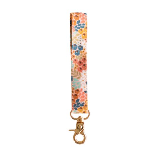 Honeysuckle Floral Wristlet Keychain
