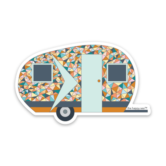 The Happy Sea 3" Electric Camper Vinyl Sticker