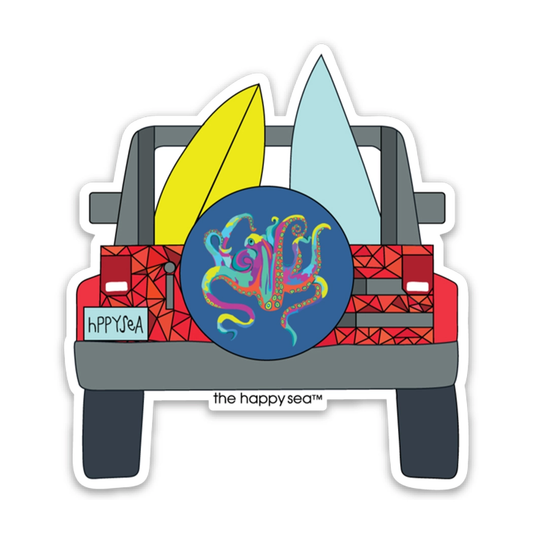 The Happy Sea 3" Jeep Vinyl Sticker