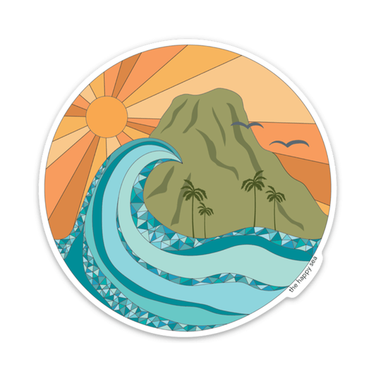 The Happy Sea 4" Enjoy The Now Vinyl Sticker