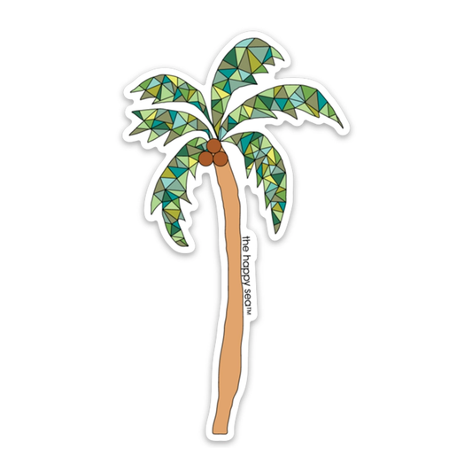 The Happy Sea 4" Palm Tree Vinyl Sticker