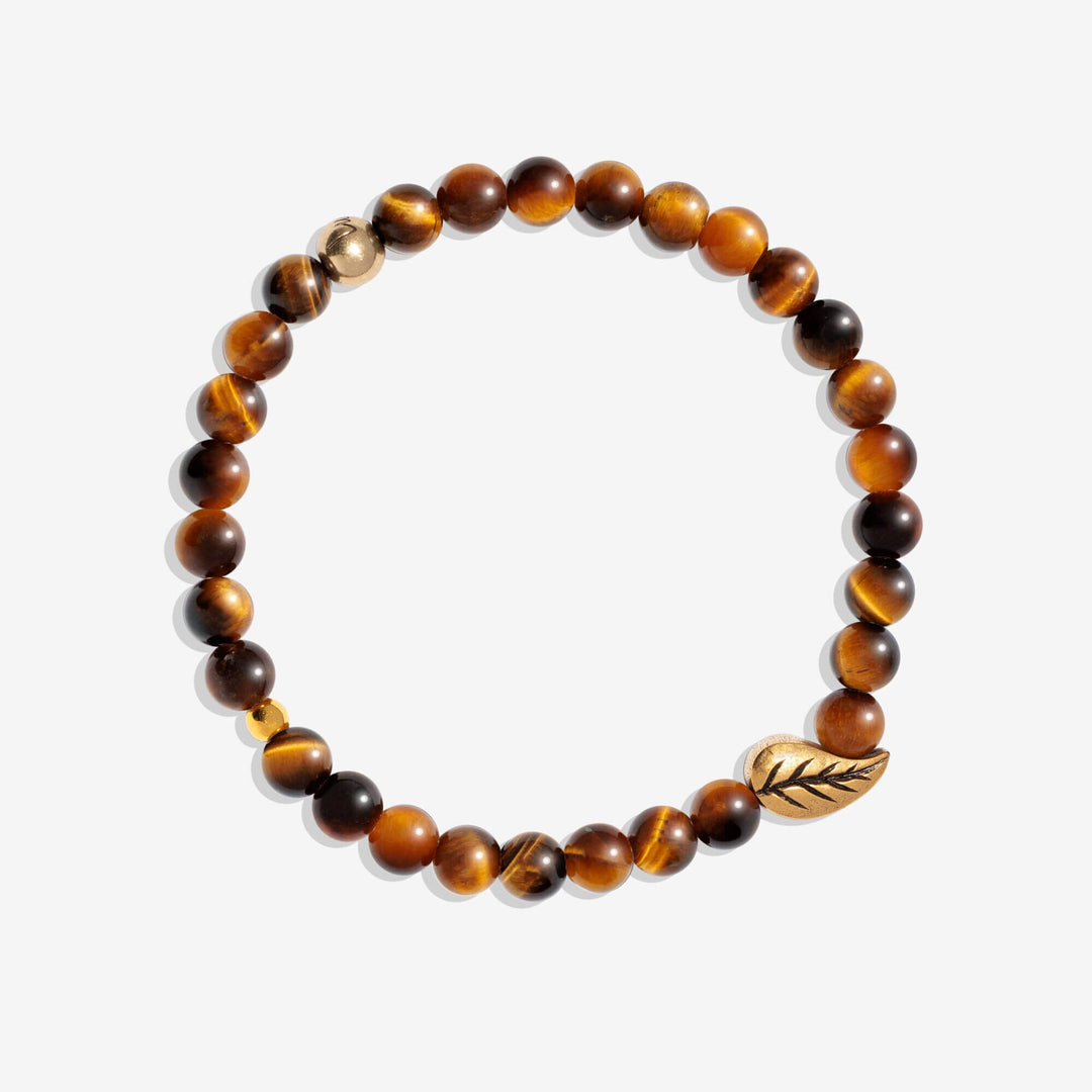 New Leaf Tiger Eye Stretch Bracelet