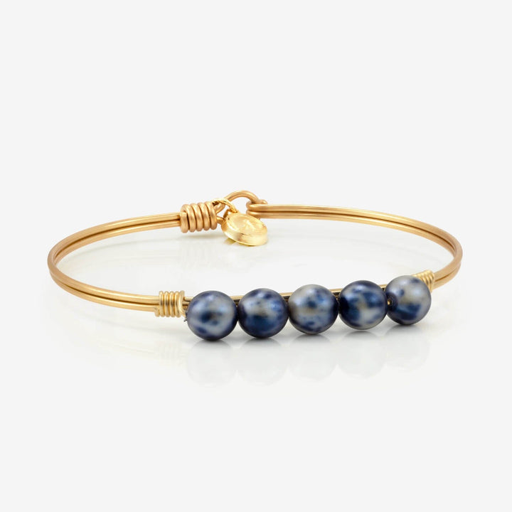 Stone Wash Beaded Bangle Bracelet