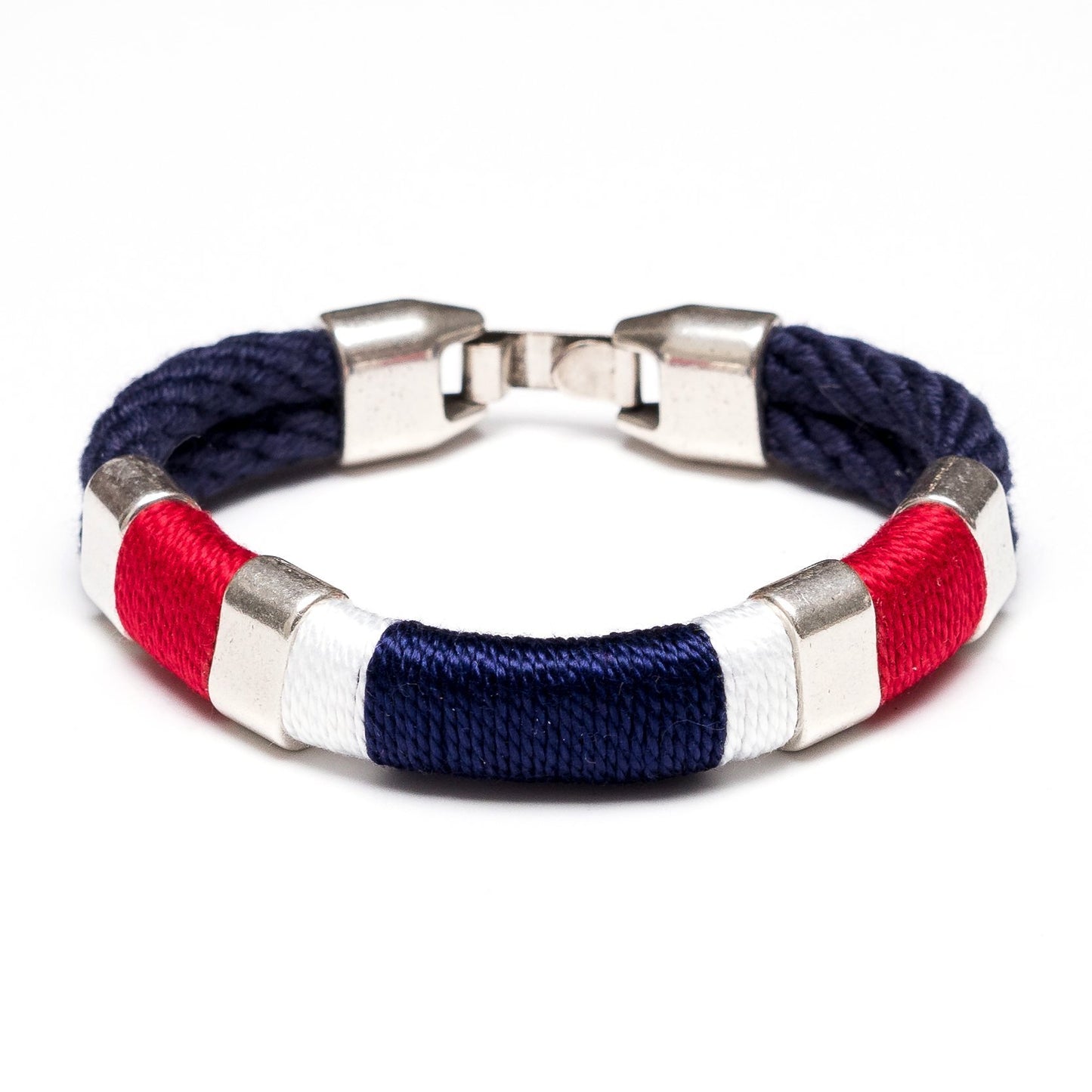Allison Cole Newbury Bracelet (Navy/Red/White/Navy/Silver)
