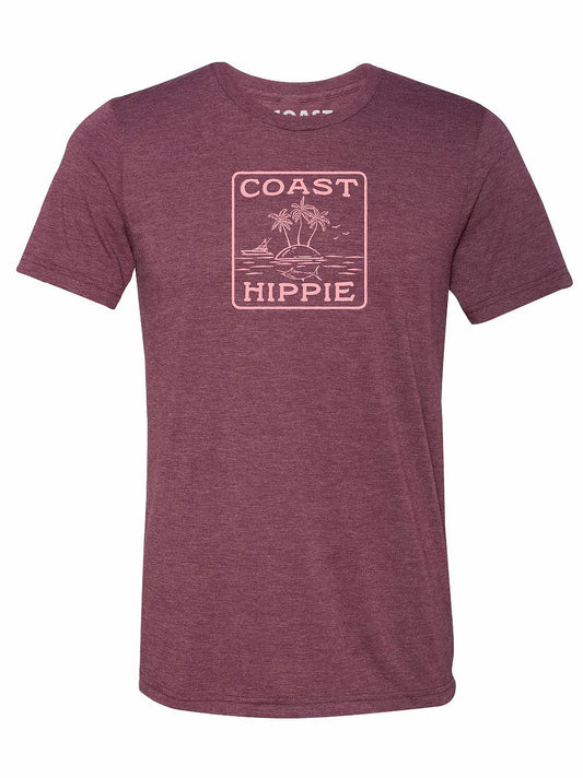 Coast Hippie Island Time Tee (Maroon)