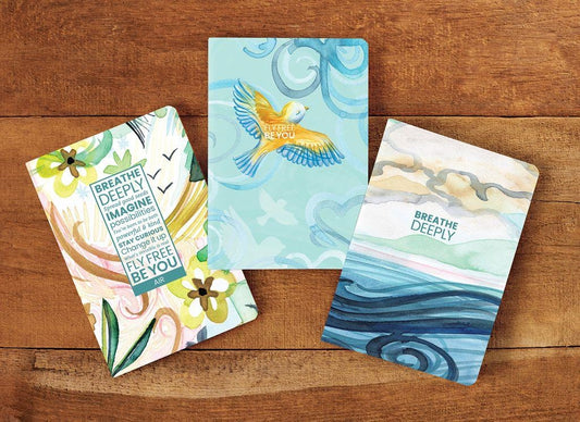 Air Element Breathe Deeply Journals by Cherish Flieder