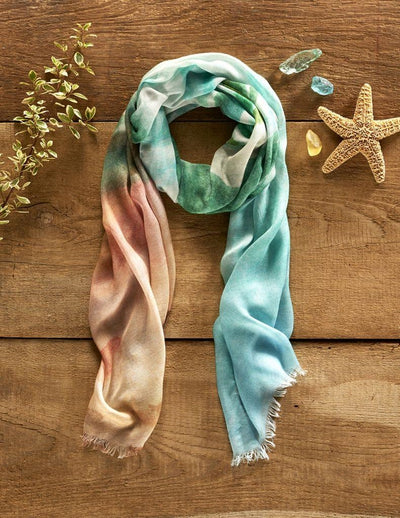 Water Element Seascape Scarf by Cherish Flieder