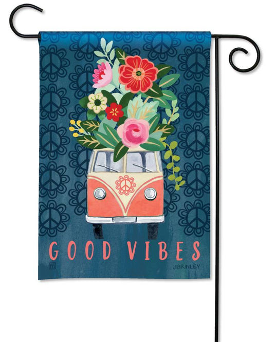 Good Vibes Garden Flag by Jennifer Brinley for Studio M