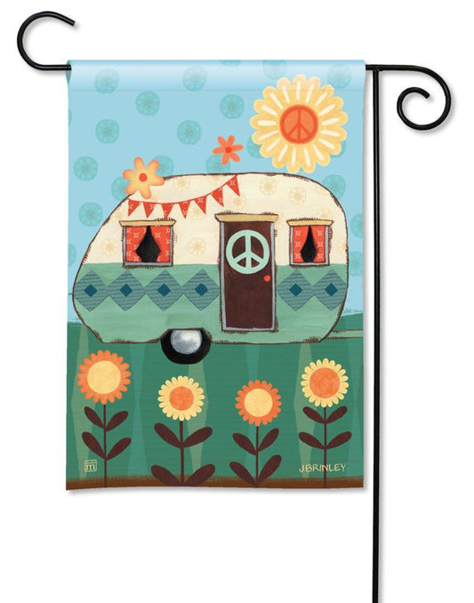 Happy Life Garden Flag by Jennifer Brinley for Studio M