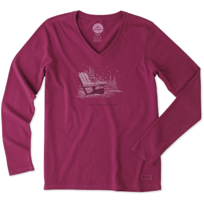 Life Is Good® Women's Positive Altitude Adirondack Long Sleeve Crusher Vee