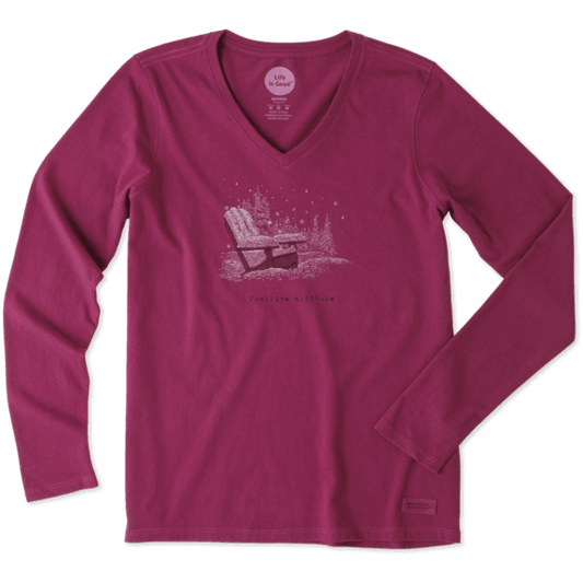 Life Is Good® Women's Positive Altitude Adirondack Long Sleeve Crusher Vee