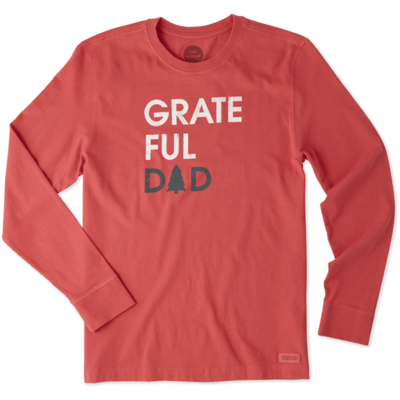 Life Is Good® Men's Grateful Dad Evergreen Long Sleeve Crusher Tee