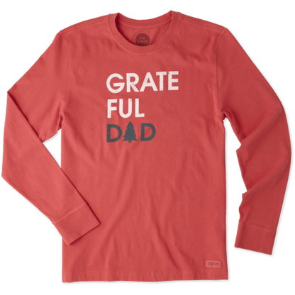 Life Is Good® Men's Grateful Dad Evergreen Long Sleeve Crusher Tee
