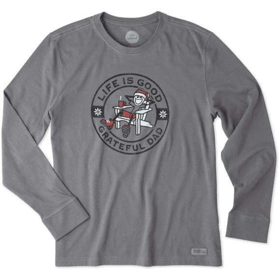 Life Is Good® Men's Grateful Dad Holiday Long Sleeve Crusher Tee