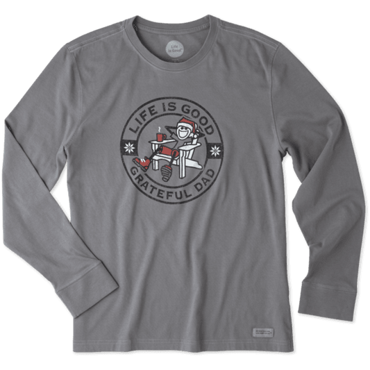 Life Is Good® Men's Grateful Dad Holiday Long Sleeve Crusher Tee