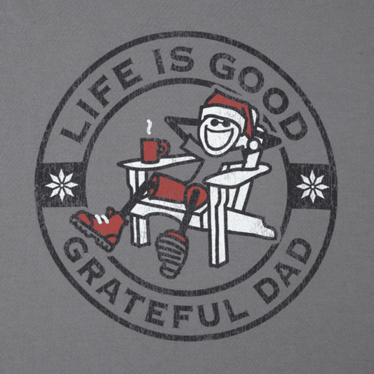 Life Is Good® Men's Grateful Dad Holiday Long Sleeve Crusher Tee