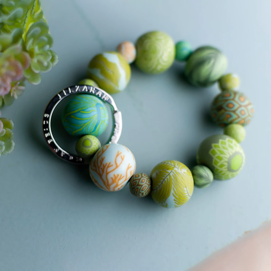 Jilzarah Botanical Green Wrist Keychain