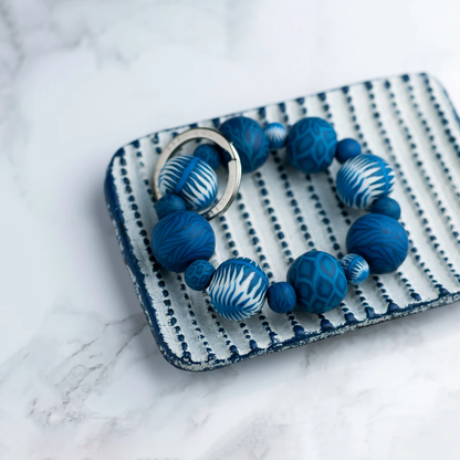 Jilzarah Navajo Blue Wrist Keychain