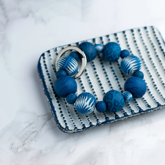 Jilzarah Navajo Blue Wrist Keychain