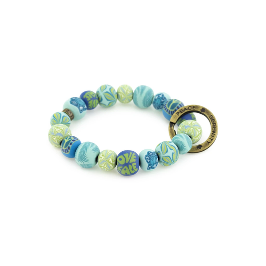 Happy Vibes Wrist Keychain (Peace)