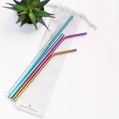 "Last Straw" 6 Piece Straw Set (Rainbow)
