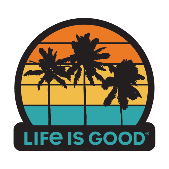 Life Is Good® Get Away Palms Decal