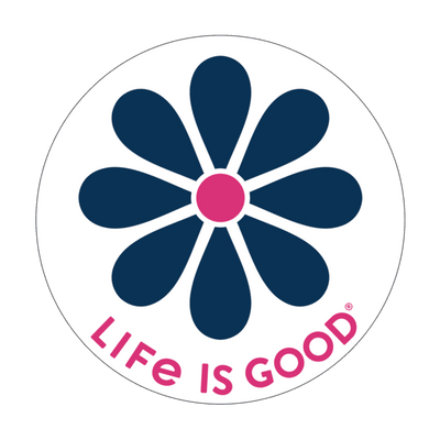 Life Is Good® Simple Daisy 4" Circle Sticker