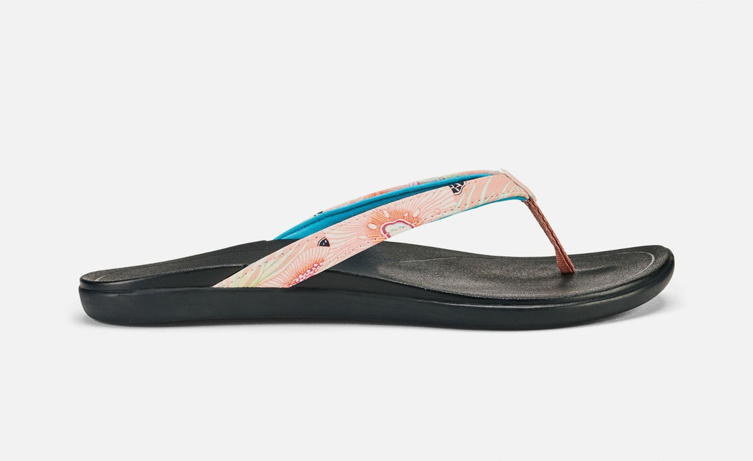 OluKai Women's Ho'opio Floral Sandal (Dusty Pink Coral)