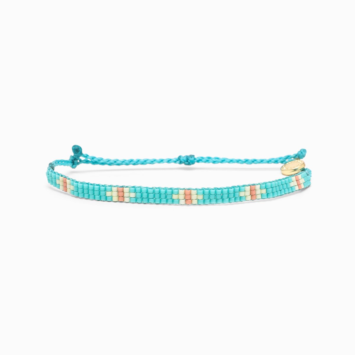 Pura Vida Flat Bead Bracelet Turquoise
