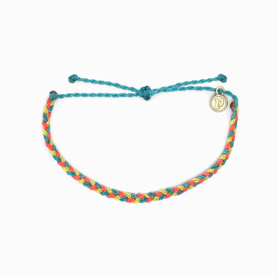 Pura Vida Multi Mini Braided Bracelet - Rainbow Sherbert