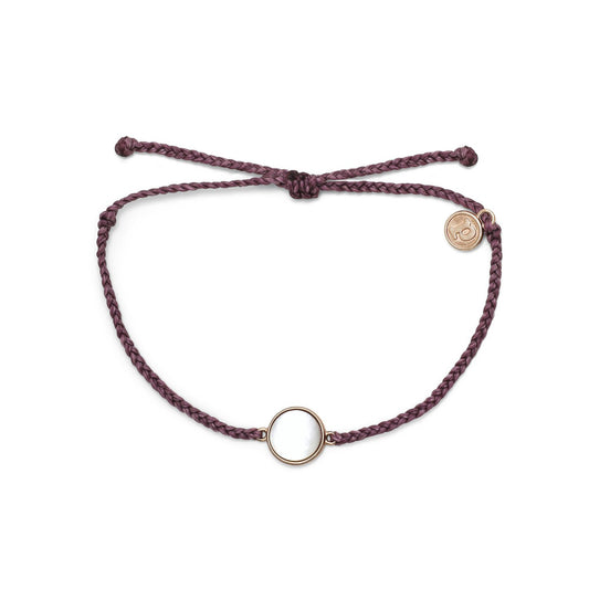 Pura Vida Mother Of Pearl Charm Bracelet - Dark Lilac