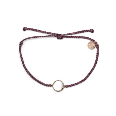 Pura Vida Mother Of Pearl Charm Bracelet - Dark Lilac