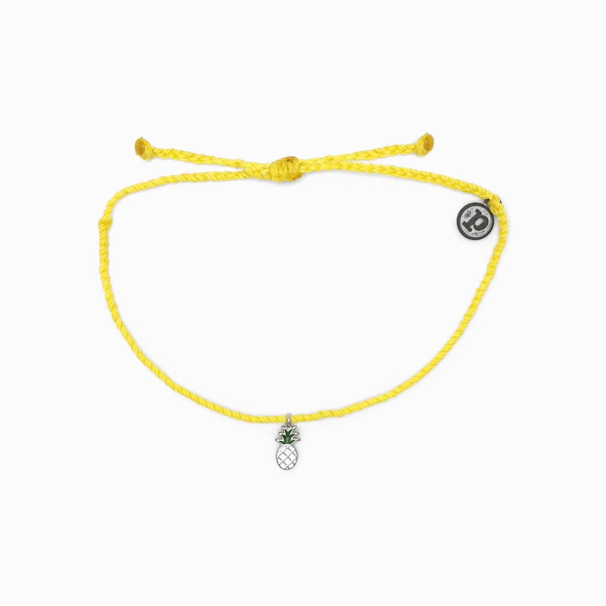 Pura Vida Pineapple Charm Bracelet, Yellow & Silver Pineapple