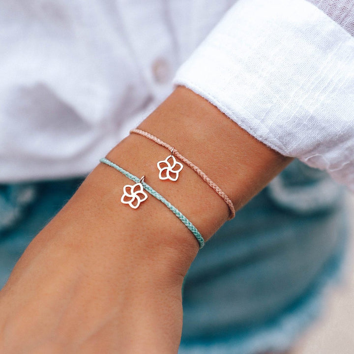 Pura Vida Rose Gold Plumeria Charm Bracelet