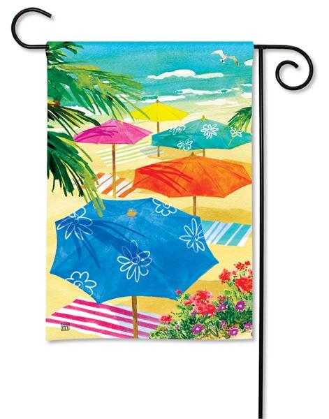 Beach Umbrellas Garden Flag