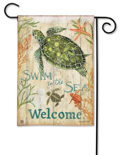 Swim in the Sea Garden Flag
