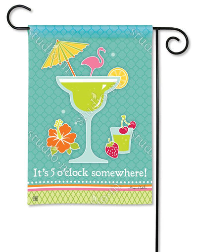 Cocktail Time Garden Flag